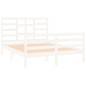 vidaXL Estructura de cama de madera maciza blanco 140x190 cm  