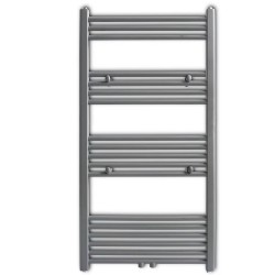 vidaXL Radiador toallero de baño recto gris 600 x 1160 mm
