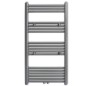 vidaXL Radiador toallero de baño recto gris 600 x 1160 mm