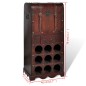 vidaXL Botellero de madera para 9 botellas baúl con cajón vidaXL Botellero de madera para 9 botellas baúl con cajón