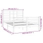 vidaXL Estructura de cama de madera maciza blanco 140x190 cm  