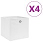 vidaXL Cajas de almacenaje 4 uds tela no tejida blanco 28x28x28 cm vidaXL Cajas de almacenaje 4 uds tela no tejida blanco 28x28x28 cm