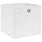 vidaXL Cajas de almacenaje 4 uds tela no tejida blanco 28x28x28 cm vidaXL Cajas de almacenaje 4 uds tela no tejida blanco 28x28x28 cm