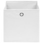 vidaXL Cajas de almacenaje 4 uds tela no tejida blanco 28x28x28 cm vidaXL Cajas de almacenaje 4 uds tela no tejida blanco 28x28x28 cm