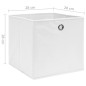 vidaXL Cajas de almacenaje 4 uds tela no tejida blanco 28x28x28 cm vidaXL Cajas de almacenaje 4 uds tela no tejida blanco 28x28x28 cm