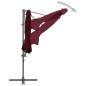 vidaXL Sombrilla voladiza con poste de acero rojo burdeos 300 cm vidaXL Sombrilla voladiza con poste de acero rojo burdeos 300 cm