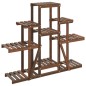 vidaXL Soporte para flores madera maciza abeto 110x25x96 cm vidaXL Soporte para flores madera maciza abeto 110x25x96 cm