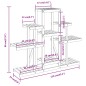vidaXL Soporte para flores madera maciza abeto 110x25x96 cm vidaXL Soporte para flores madera maciza abeto 110x25x96 cm
