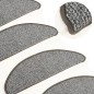 vidaXL Alfombras de peldaños de escalera 15 uds gris 65x25 cm vidaXL Alfombras de peldaños de escalera 15 uds gris 65x25 cm
