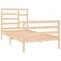 vidaXL Estructura de cama madera maciza 75x190 cm