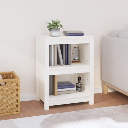 vidaXL Estantería madera maciza de pino blanca 50x35x68 cm