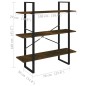 vidaXL Estantería madera contrachapada roble ahumado 100x30x105 cm vidaXL Estantería madera contrachapada roble ahumado 100x30x105 cm