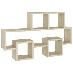 vidaXL Estante pared forma de coche madera ingeniería roble 82x15x51cm