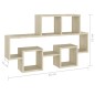 vidaXL Estante pared forma de coche madera ingeniería roble 82x15x51cm vidaXL Estante pared forma de coche madera ingeniería roble 82x15x51cm