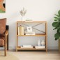 vidaXL Estantería de 3 niveles madera maciza de roble 80x30x78 cm vidaXL Estantería de 3 niveles madera maciza de roble 80x30x78 cm