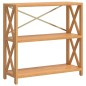 vidaXL Estantería de 3 niveles madera maciza de roble 80x30x78 cm vidaXL Estantería de 3 niveles madera maciza de roble 80x30x78 cm
