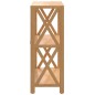 vidaXL Estantería de 3 niveles madera maciza de roble 80x30x78 cm vidaXL Estantería de 3 niveles madera maciza de roble 80x30x78 cm