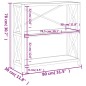 vidaXL Estantería de 3 niveles madera maciza de roble 80x30x78 cm vidaXL Estantería de 3 niveles madera maciza de roble 80x30x78 cm