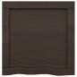 vidaXL Encimera baño madera maciza tratada gris oscuro 40x40x(2-6) cm vidaXL Encimera baño madera maciza tratada gris oscuro 40x40x(2-6) cm