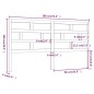 vidaXL Cabecero de cama madera maciza de pino blanco 186x4x100 cm vidaXL Cabecero de cama madera maciza de pino blanco 186x4x100 cm