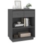 vidaXL Mesa consola de madera maciza de pino gris 60x34x75 cm vidaXL Mesa consola de madera maciza de pino gris 60x34x75 cm