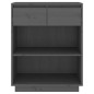 vidaXL Mesa consola de madera maciza de pino gris 60x34x75 cm vidaXL Mesa consola de madera maciza de pino gris 60x34x75 cm