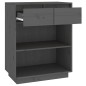 vidaXL Mesa consola de madera maciza de pino gris 60x34x75 cm vidaXL Mesa consola de madera maciza de pino gris 60x34x75 cm