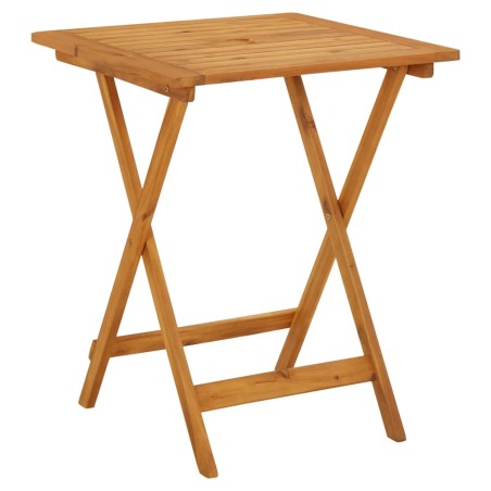 vidaXL Mesa plegable de jardín de madera maciza de acacia 60x60x75 cm