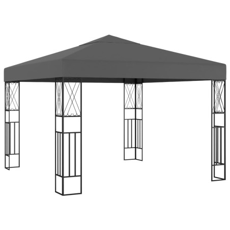 vidaXL Cenador tela gris antracita 3x3 m