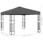 vidaXL Cenador tela gris antracita 3x3 m vidaXL Cenador tela gris antracita 3x3 m