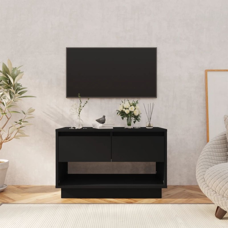 vidaXL Mueble para TV madera contrachapada negro 70x41x44 cm
