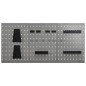 vidaXL Tableros de clavijas para pared 3 unidades acero 40x58 cm vidaXL Tableros de clavijas para pared 3 unidades acero 40x58 cm