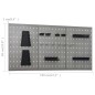 vidaXL Tableros de clavijas para pared 3 unidades acero 40x58 cm vidaXL Tableros de clavijas para pared 3 unidades acero 40x58 cm