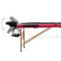 vidaXL Camilla de masaje plegable 2 zonas madera negro y rosa vidaXL Camilla de masaje plegable 2 zonas madera negro y rosa