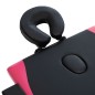 vidaXL Camilla de masaje plegable 2 zonas madera negro y rosa vidaXL Camilla de masaje plegable 2 zonas madera negro y rosa