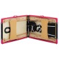 vidaXL Camilla de masaje plegable 2 zonas madera negro y rosa vidaXL Camilla de masaje plegable 2 zonas madera negro y rosa