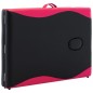 vidaXL Camilla de masaje plegable 2 zonas madera negro y rosa vidaXL Camilla de masaje plegable 2 zonas madera negro y rosa
