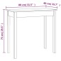 vidaXL Mesa consola madera maciza de pino 80x40x75 cm