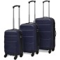 vidaXL Set Trolley Maleta Rígida Tres Uds. Azul vidaXL Set Trolley Maleta Rígida Tres Uds. Azul