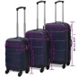 vidaXL Set Trolley Maleta Rígida Tres Uds. Azul vidaXL Set Trolley Maleta Rígida Tres Uds. Azul