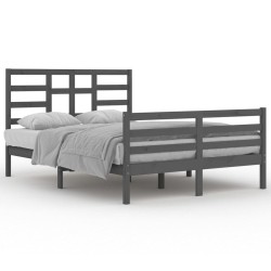 vidaXL Estructura de cama de madera maciza blanca 140x200 cm