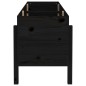 vidaXL Arriate elevado de jardín madera maciza pino negro 160x50x57 cm vidaXL Arriate elevado de jardín madera maciza pino negro 160x50x57 cm