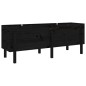 vidaXL Arriate elevado de jardín madera maciza pino negro 160x50x57 cm vidaXL Arriate elevado de jardín madera maciza pino negro 160x50x57 cm