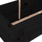 vidaXL Arriate elevado de jardín madera maciza pino negro 160x50x57 cm vidaXL Arriate elevado de jardín madera maciza pino negro 160x50x57 cm
