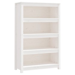 vidaXL Estantería madera maciza de pino blanca 80x35x126 cm