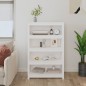 vidaXL Estantería madera maciza de pino blanca 80x35x126 cm vidaXL Estantería madera maciza de pino blanca 80x35x126 cm