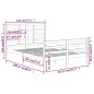 vidaXL Estructura de cama de madera maciza blanca 140x200 cm vidaXL Estructura de cama de madera maciza blanca 140x200 cm