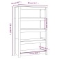 vidaXL Estantería madera maciza de pino blanca 80x35x126 cm vidaXL Estantería madera maciza de pino blanca 80x35x126 cm
