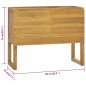 vidaXL Armario de baño madera maciza de teca 90x45x75 cm vidaXL Armario de baño madera maciza de teca 90x45x75 cm