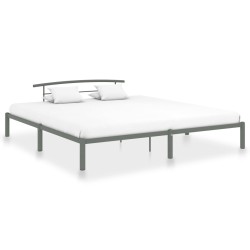 vidaXL Estructura de cama de metal gris 200x200 cm